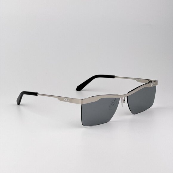 Off-White RIMINI Sunglasses – Silver Rectangle Frame Mirror |Model OERI095 7272 - Picture 4 of 9